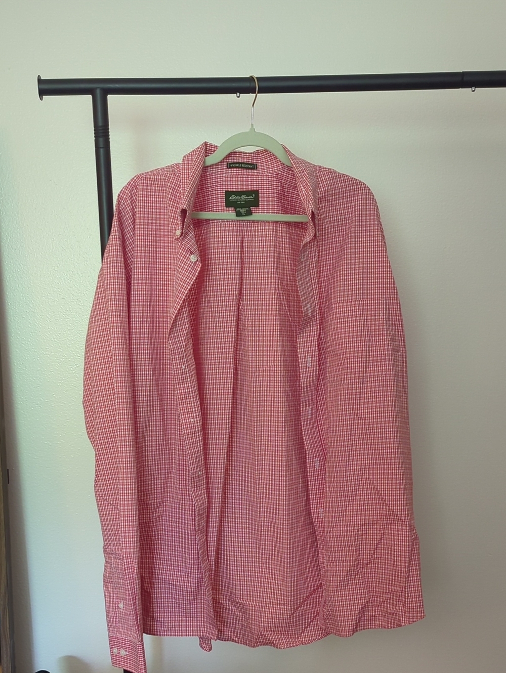 Eddie Bauer Men’s Red Check Button-Down Shirt